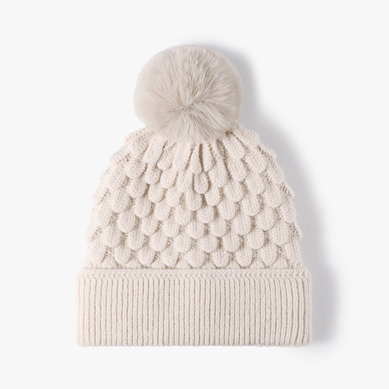Solid Color Outdoors Pom Beanie