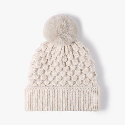 Solid Color Outdoors Pom Beanie