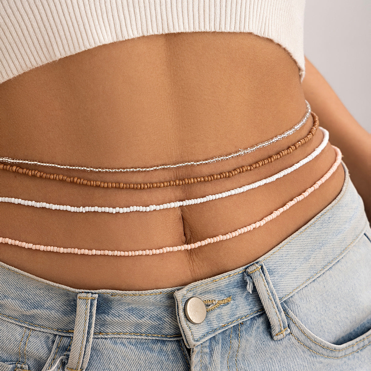 Sexy Bead Summer Waist Chain Set