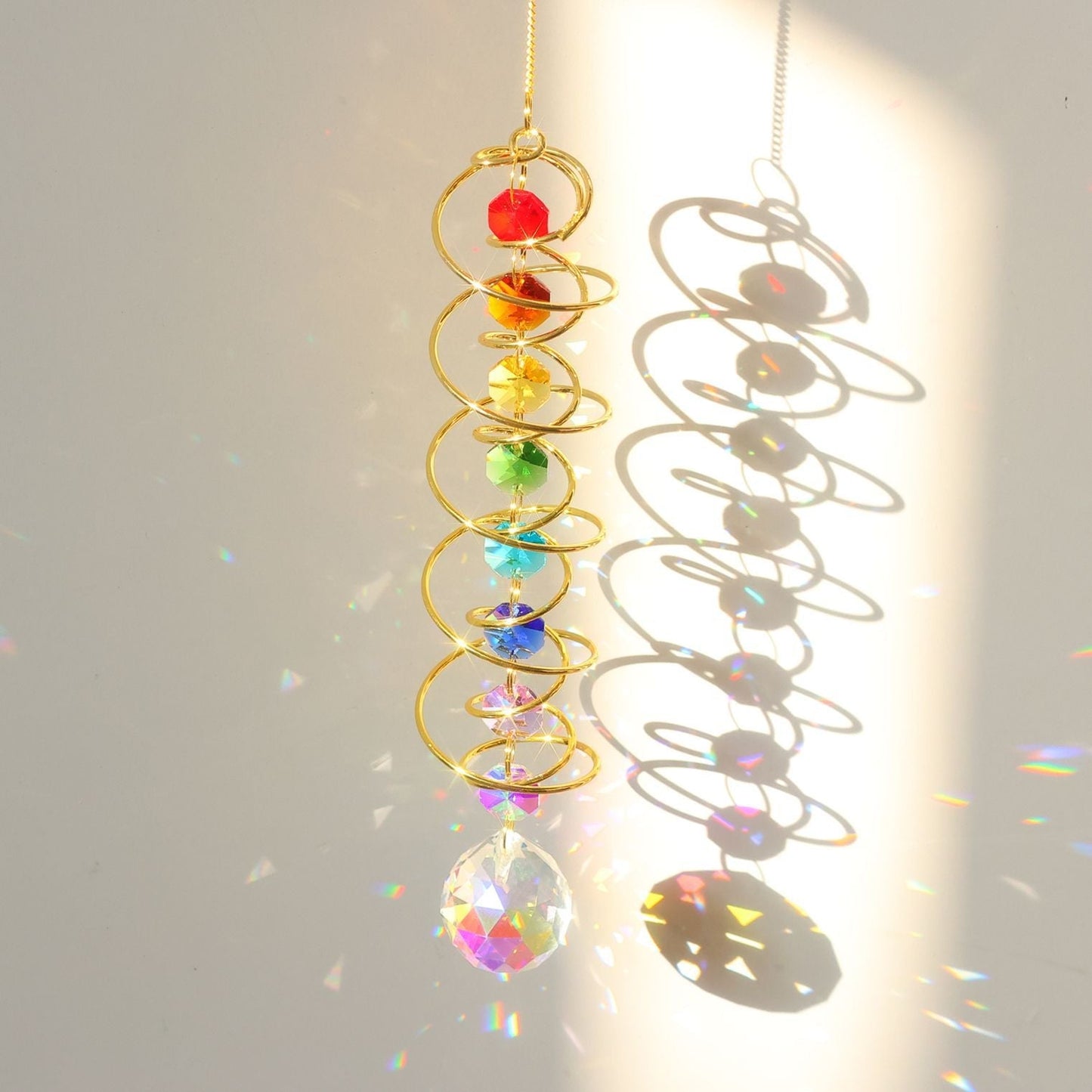 Rainbow Crystal Helical Suncatcher