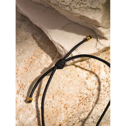 Simple Round Cutout Titanium Necklace