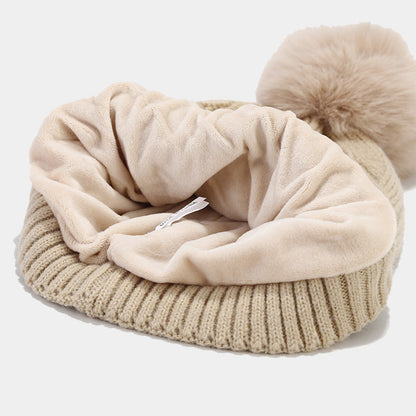 3PCS Solid Color Twist Hat & Scarf Sets