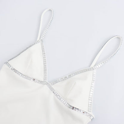 Trendy White Spaghetti Strap Maxi Dresses