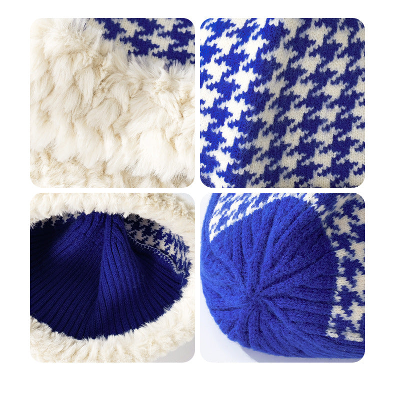 Color Block Plushed Padded Bucket Hat