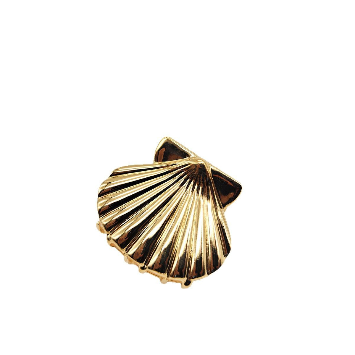 Elegant Striped Scallop Shell Hair Clip