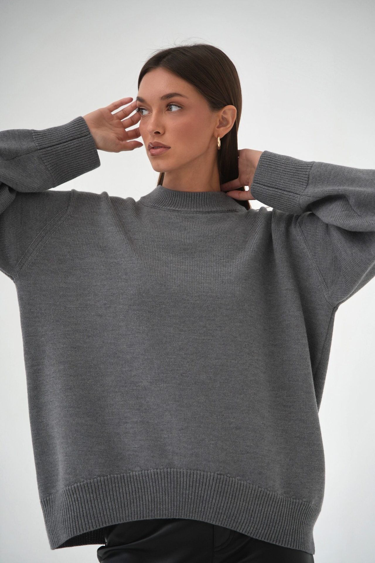 Solid Color Loose Casual Sweater