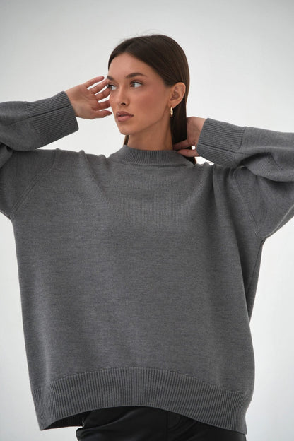 Solid Color Loose Casual Sweater