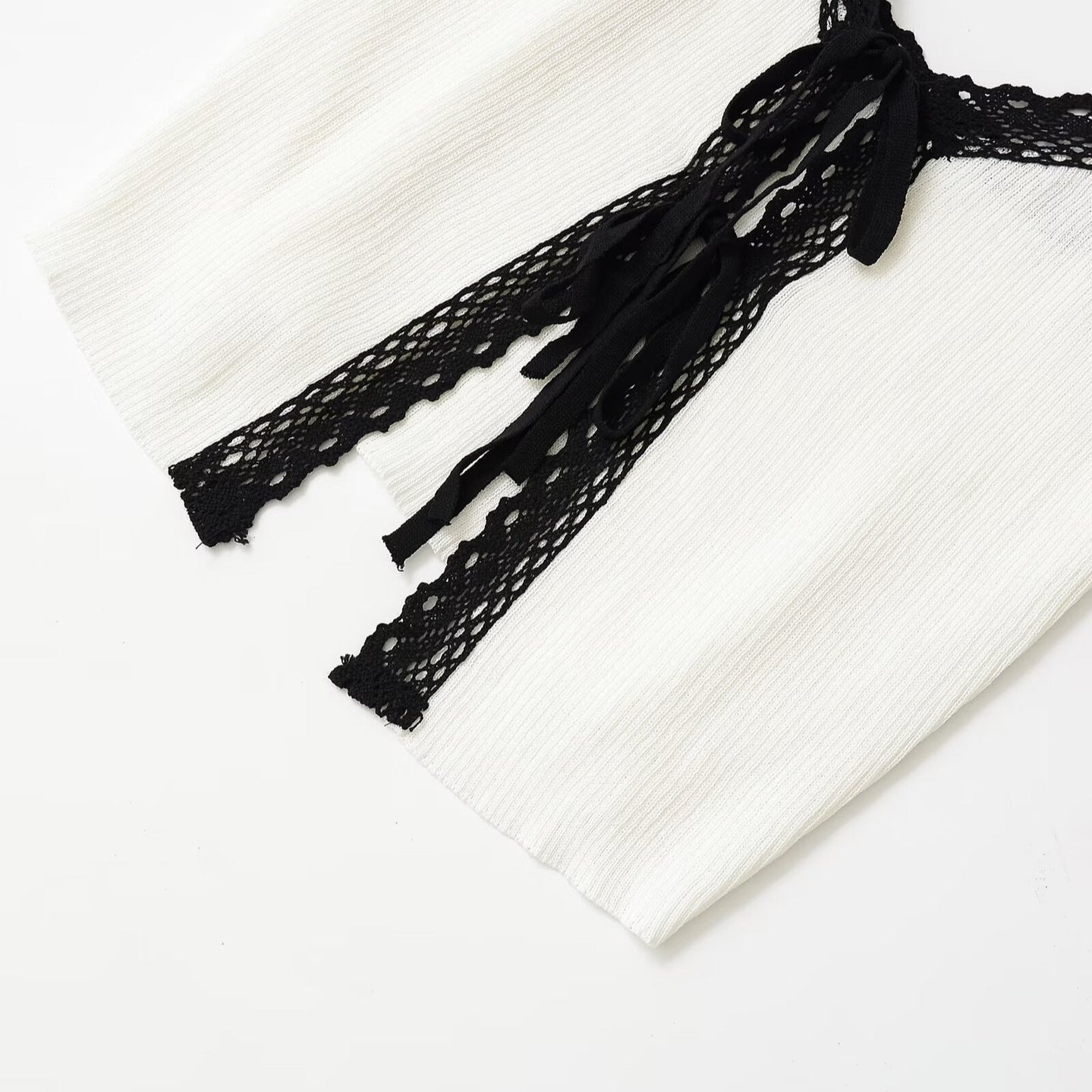 Color Block Lace String Cami Tops