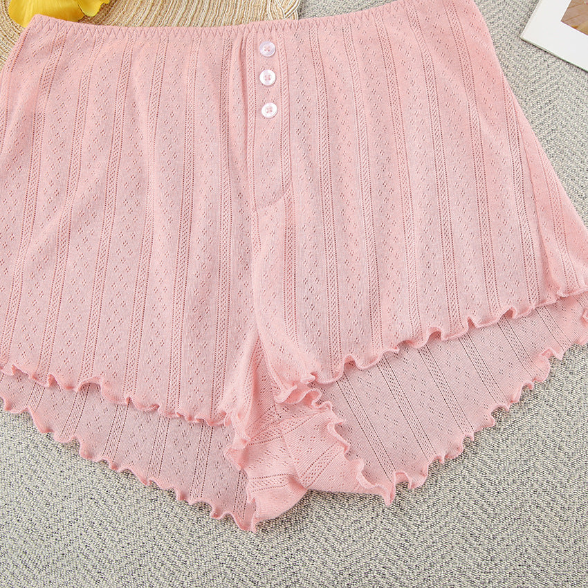 3 Pcs Knit Cami Shorts Lounge Pajamas Set