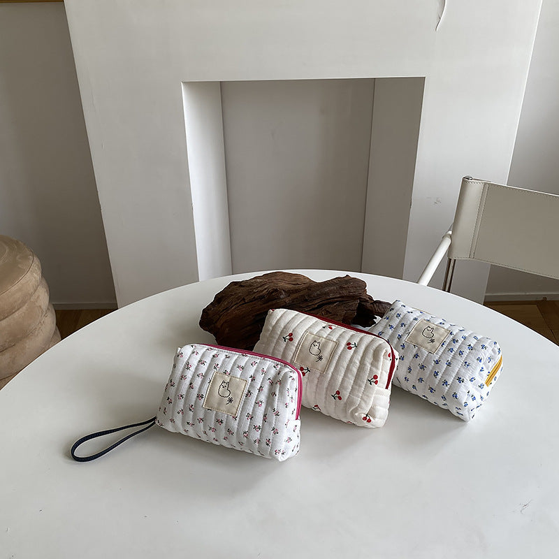 Flower Cherry Sweet Cosmetic Bag