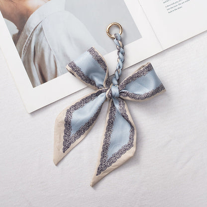 Elegant Satin Scarf Bow Bag Charms