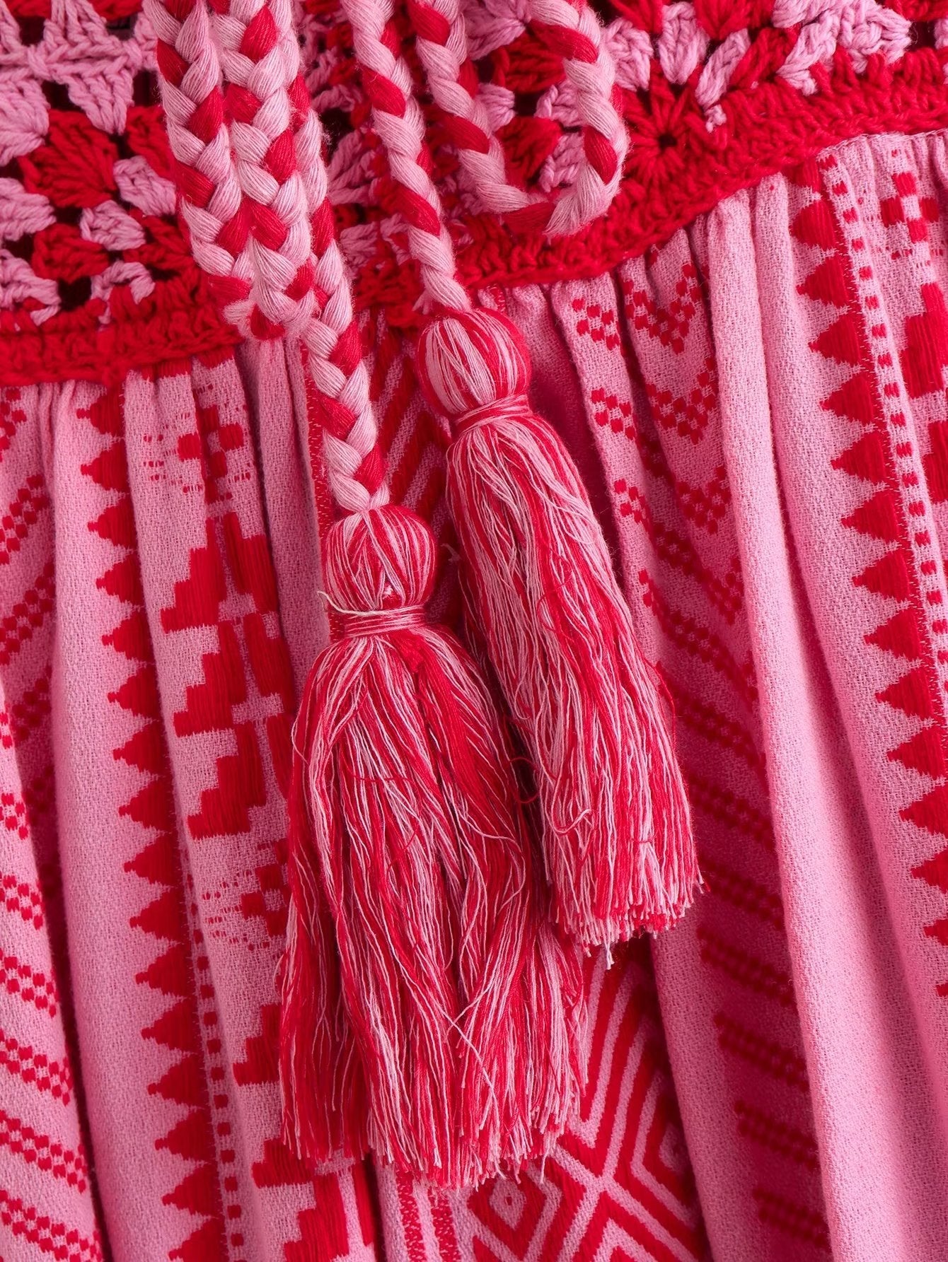 Elegant Printed String Maxi Dress