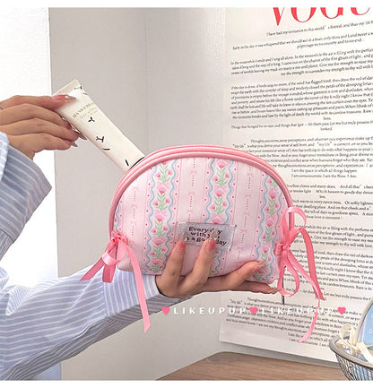 Minimalist Floral Portable Mini Makeup Bag