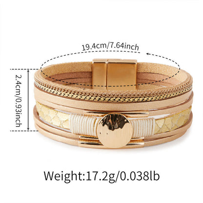 Vintage Layered PU Leather Bracelets