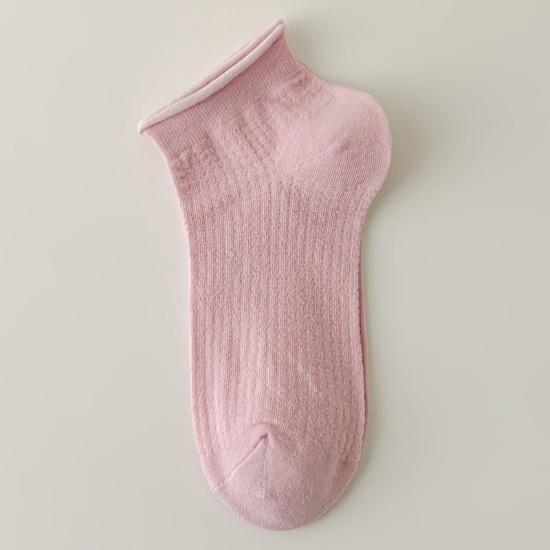 Simple Solid Color Low Ankle Socks