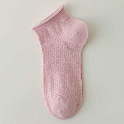 Simple Solid Color Low Ankle Socks