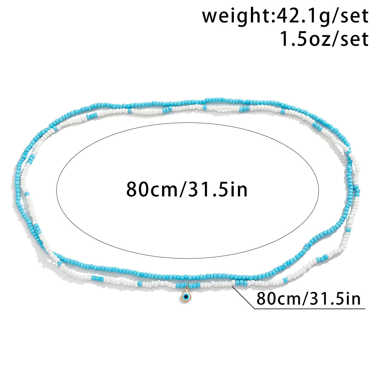 Simple Beaded Shell Waist Chain