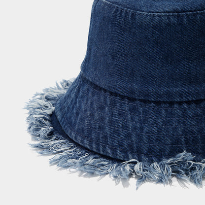 Stylish Washed Distressed Denim Bucket Hat