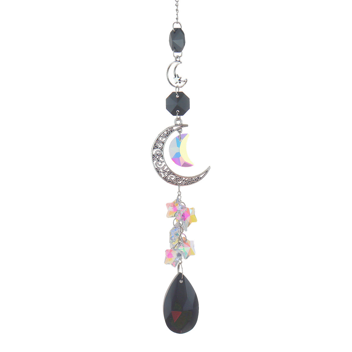 3+ Moon Star Crystal Suncatcher Hangings