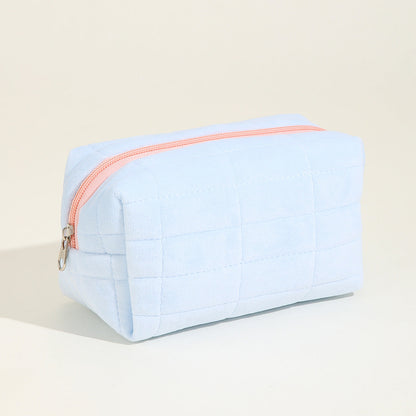Solid Color Cute Square Make Up Bag