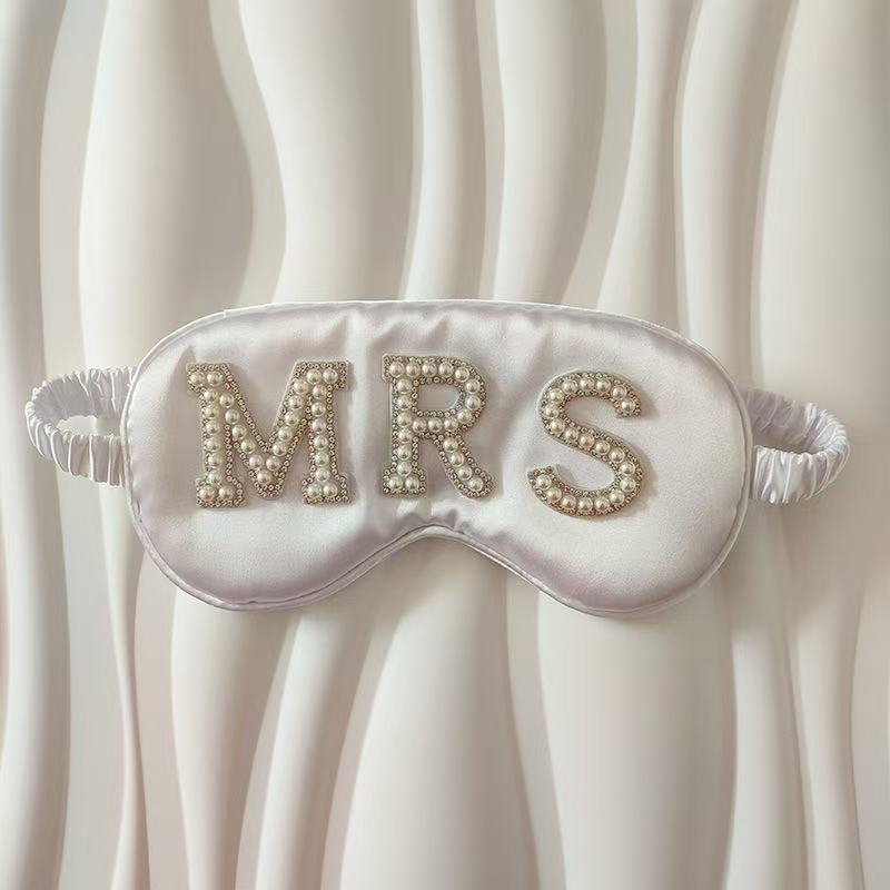Elegant Pearl Decor Light Blocking Sleep Mask