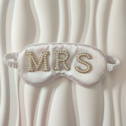 Elegant Pearl Decor Light Blocking Sleep Mask