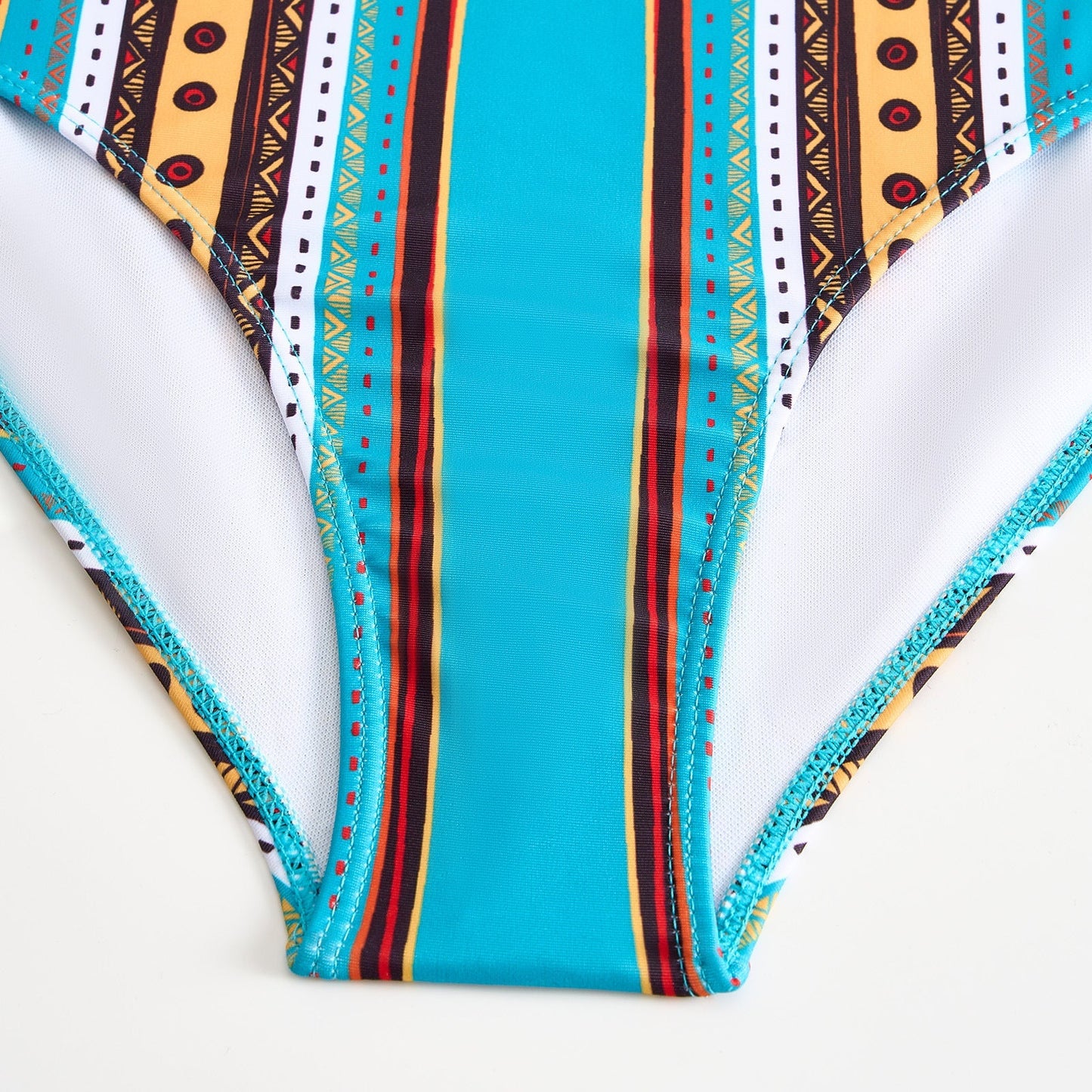 3PCS Vintage Print Sexy Halter Swimwear