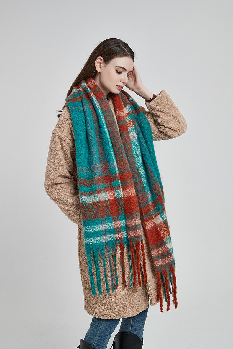 Tassel Plaid Vintage Scarves