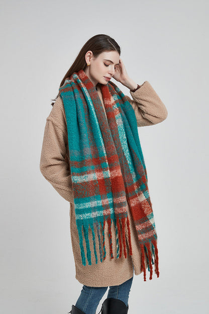 Tassel Plaid Vintage Scarves