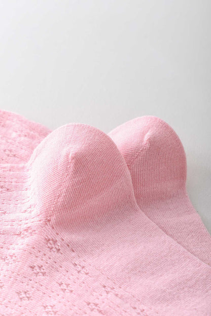 Ruffle Color Block Thin Ribbed Socks