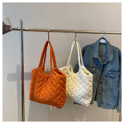 Simple Solid Color Casual Shoulder Bag