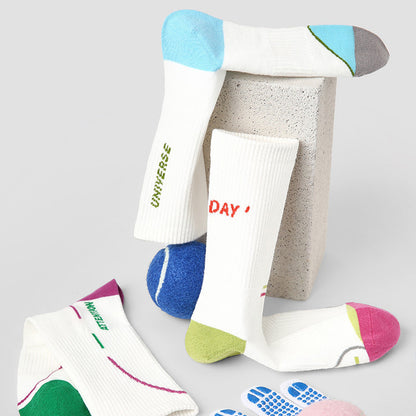 Simple Casual Sports Crew Socks