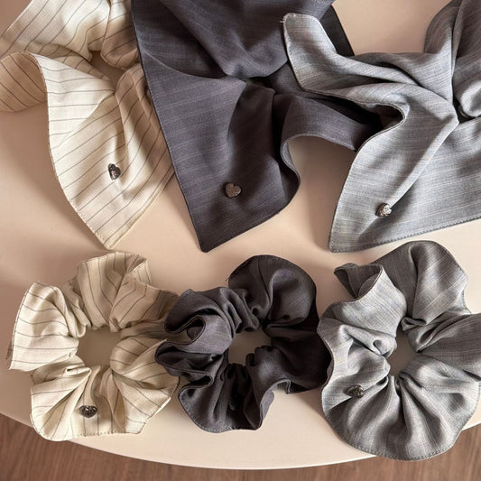 Fine Pinstripe Simple Love Hair Tie