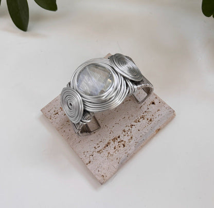 Vintage Wire Braided Open Cuff Bracelet