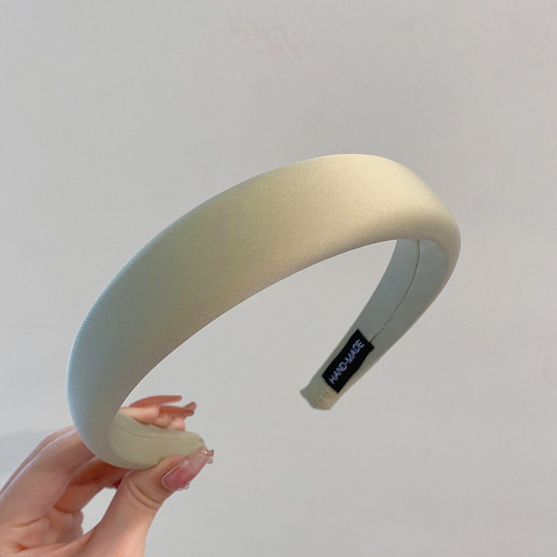 Solid Color Sponge Padded Satin Headbands