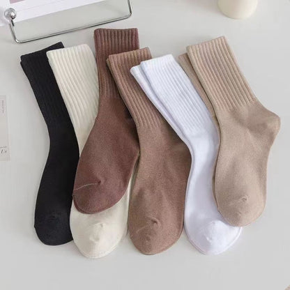 Solid Color Simple Ripped Socks