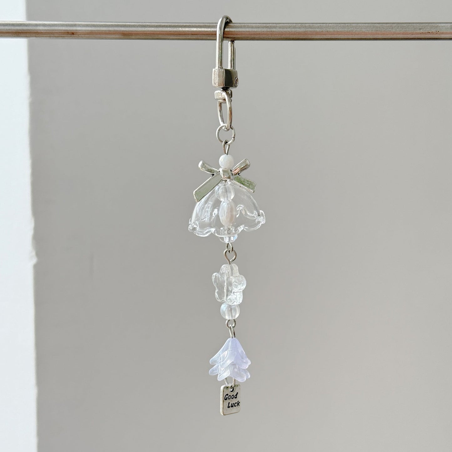 Minimalist White Wind Chime Phone Charm