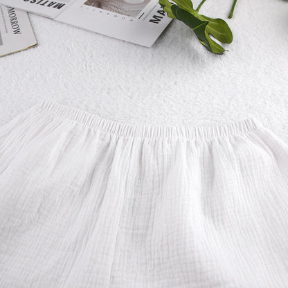 White Loose Casual Sleepwear Sets