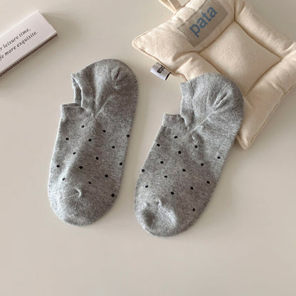 Polka Dot Simple Low Ankle Socks