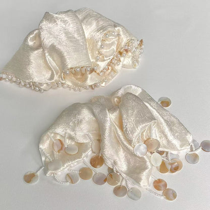 Pearl Shell Pendants Handmade Hair Tie