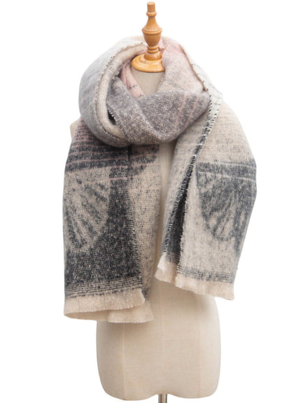 Leaf Print Gradient Color Scarves