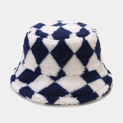 Diamond Pattern Rocker Fleece Bucket Hats