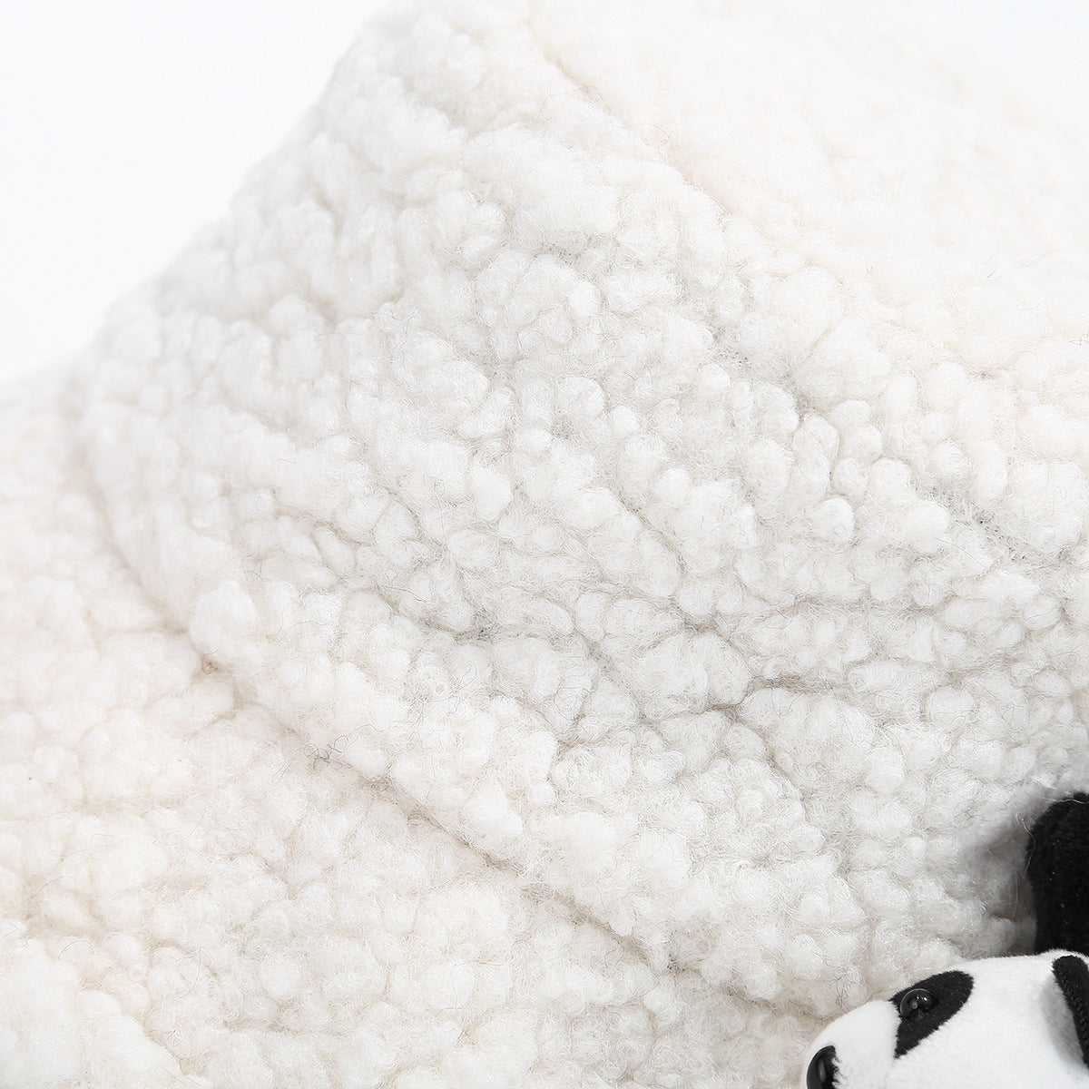 Cute Panda Sherpa Bucket Winter Hat