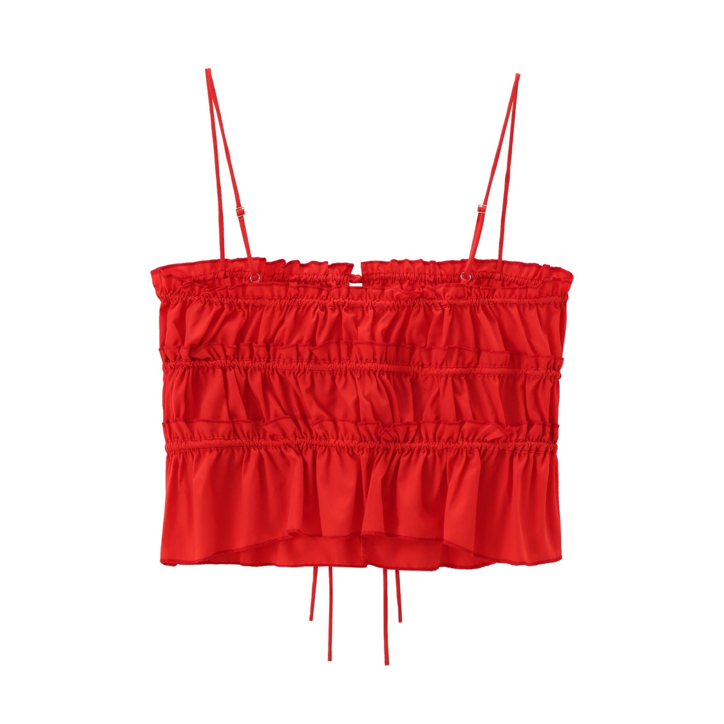 Simple Bowknot Spaghetti Strap Crop Top