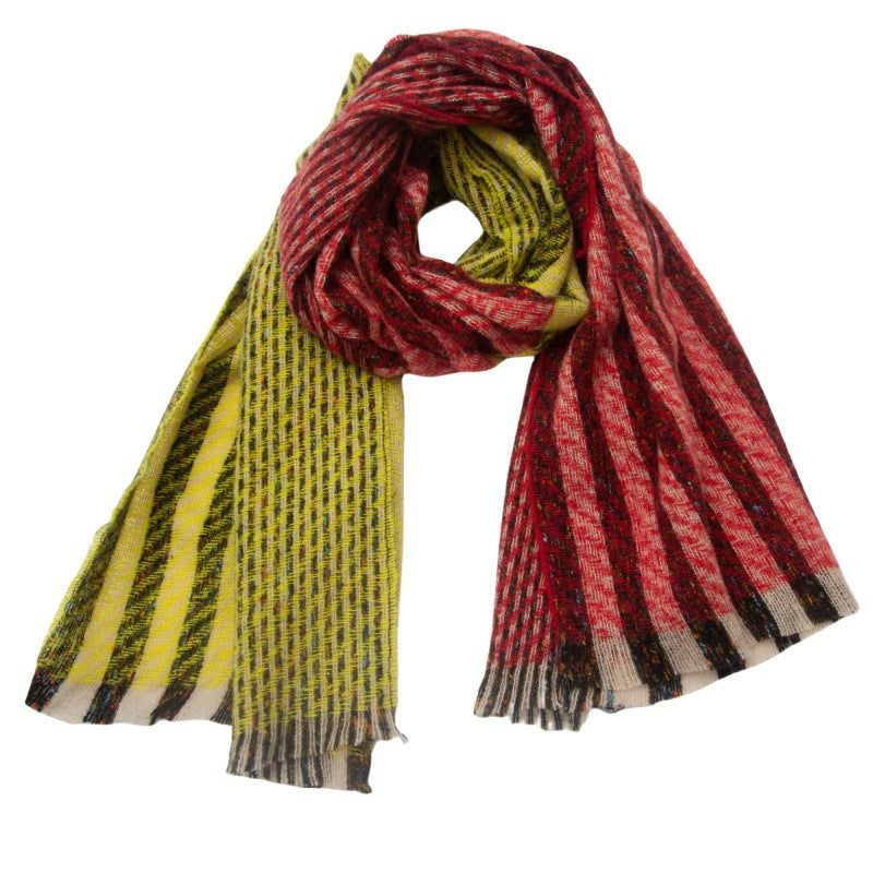 Vintage Stripe Patchwork Scarves