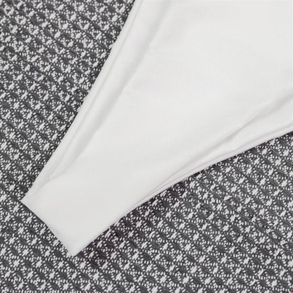 Solid Color Strapless Triangle Bikini Swimwear