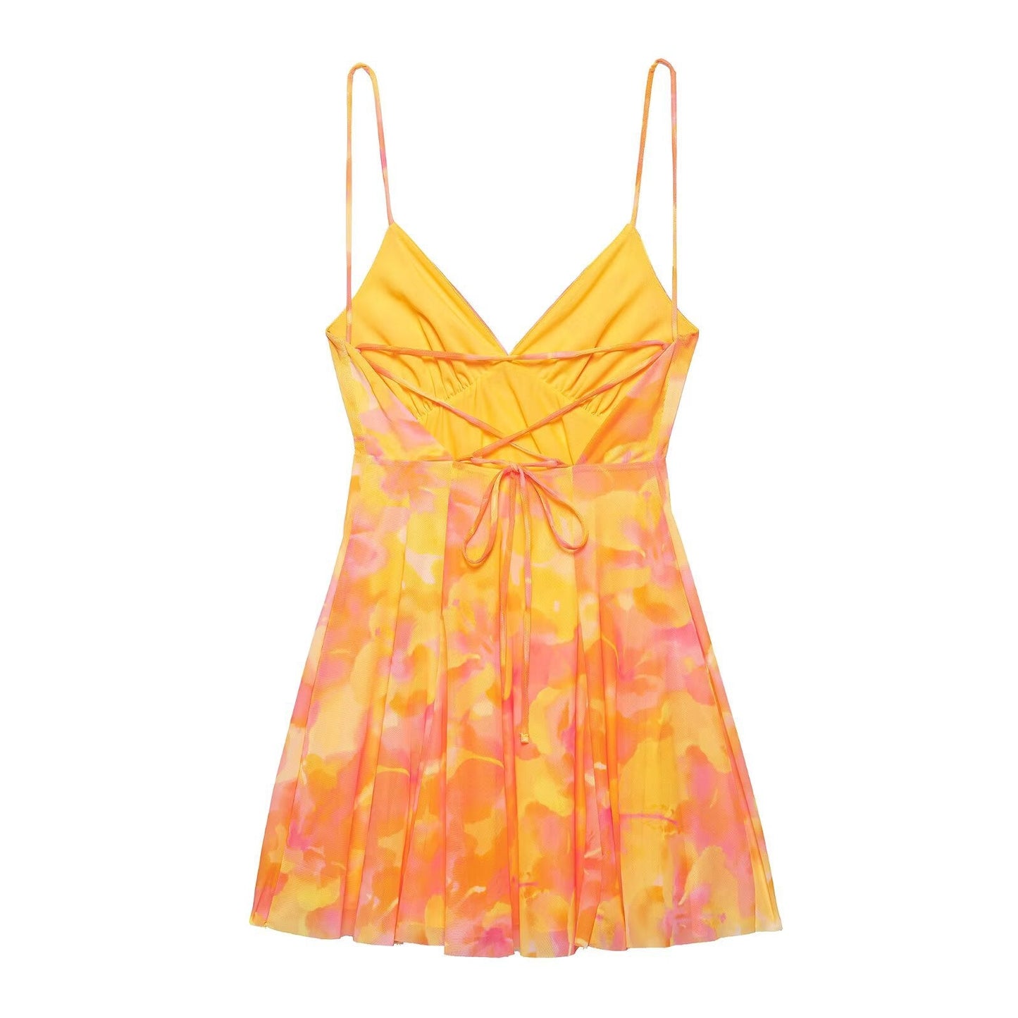 Sexy Backless Print String Mini Dresses