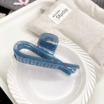 Blue Polka Dot Pattern Vintage Hair Claw