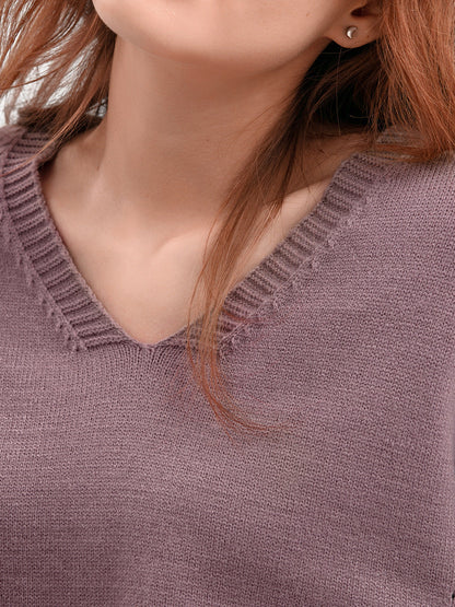 2+ V-Neck Side Split Knit Sets