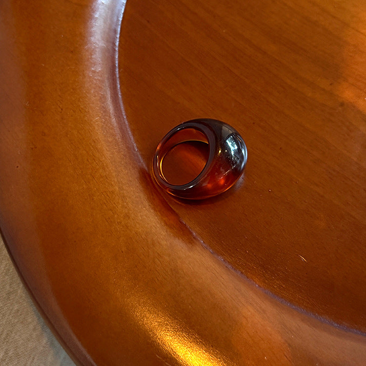 Unique Irregular Resin Chunky Ring